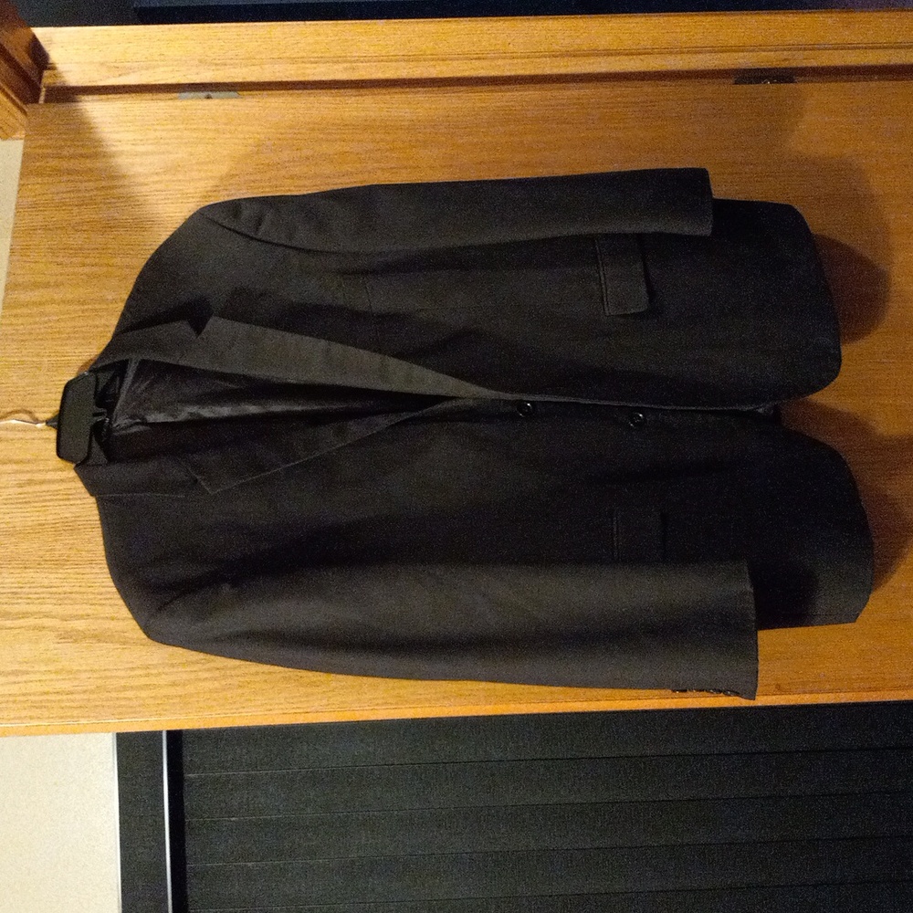 Mens covona Blazer suit Coat jacket coffee brown 46R hand tailored italy